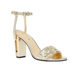 Fendi 95mm Gold Delfina Sandals – Size 37.5
Brand New in Box